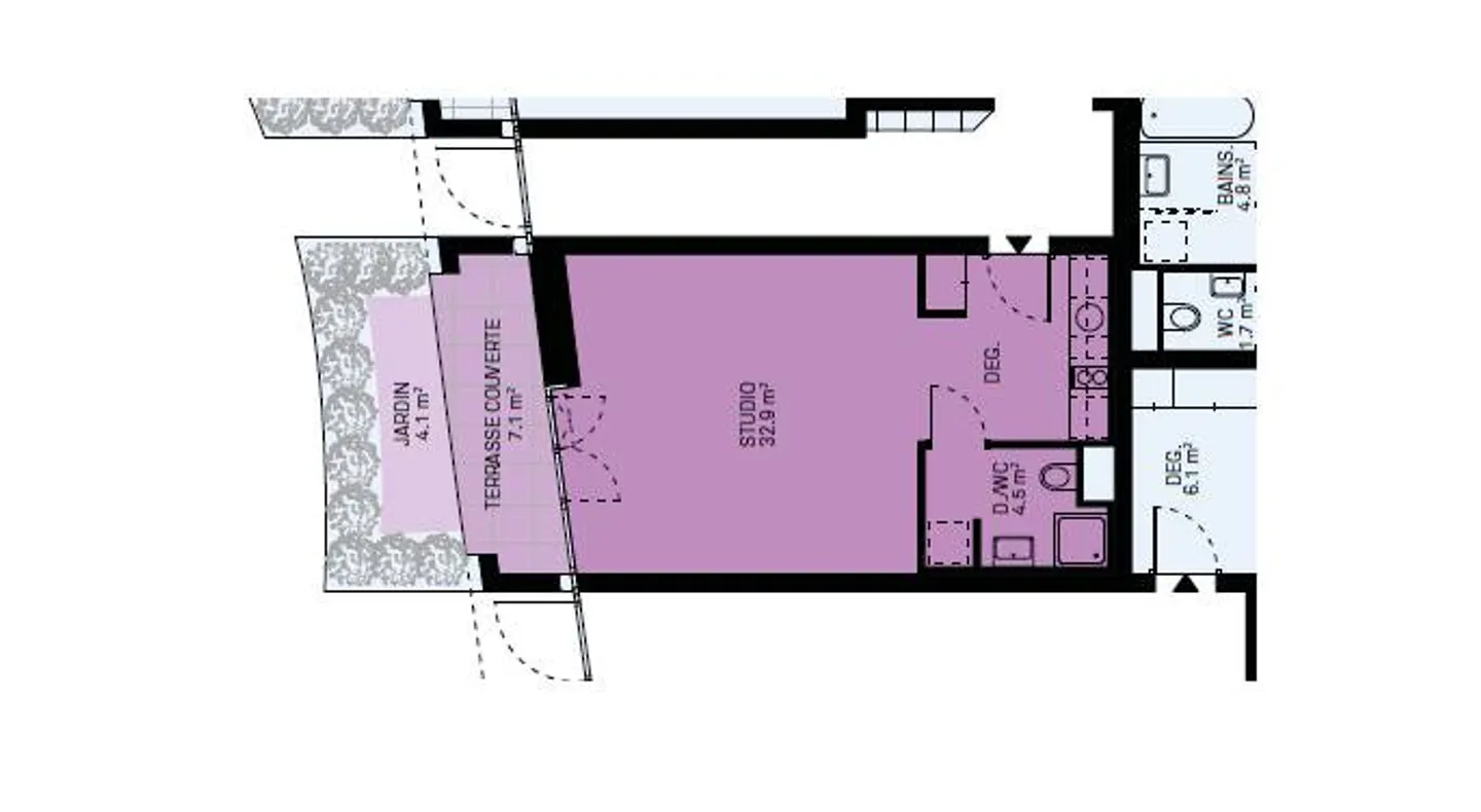 New studio with covered terrace and garden - Photo 7 of 12