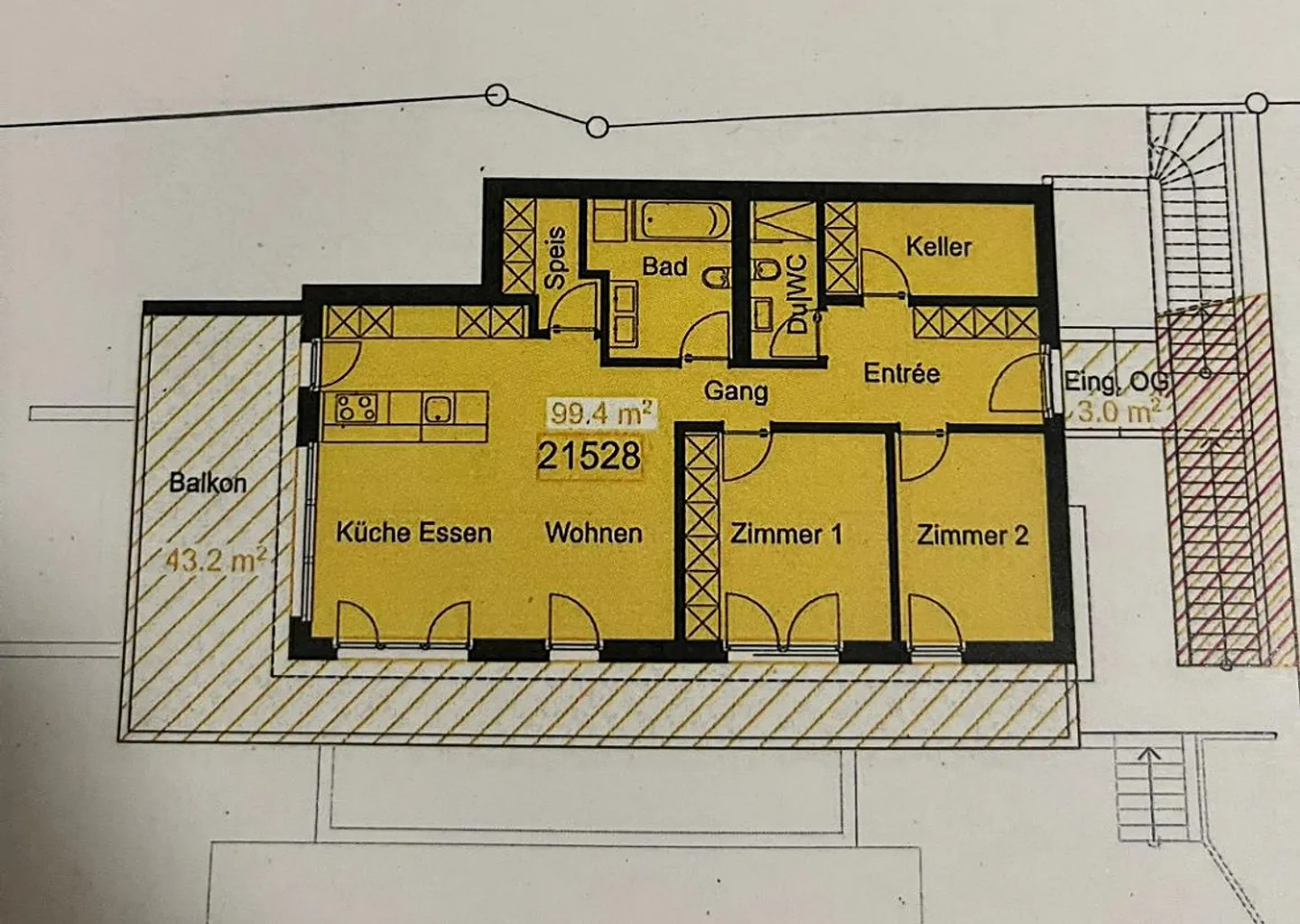 Appartement de 3,5 pièces de rêve dans un bel emplacement en pente avec piscine - Photo 2 sur 2