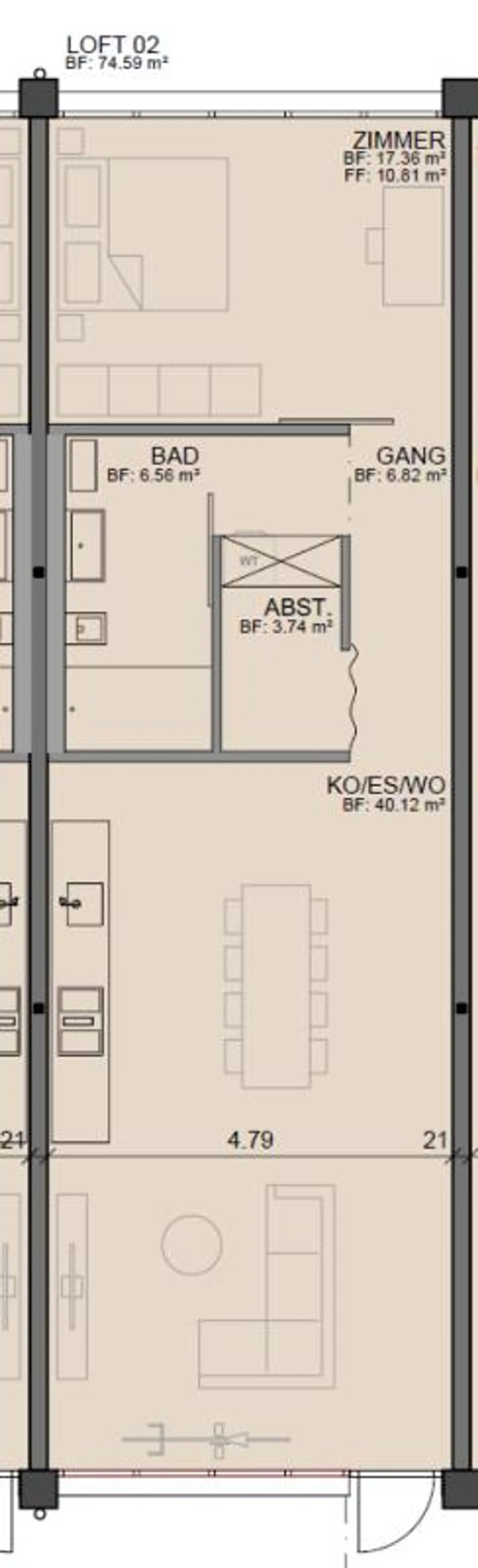 Einzigartiges Loft in ehemaliger Fabrik - Foto 8 von 9