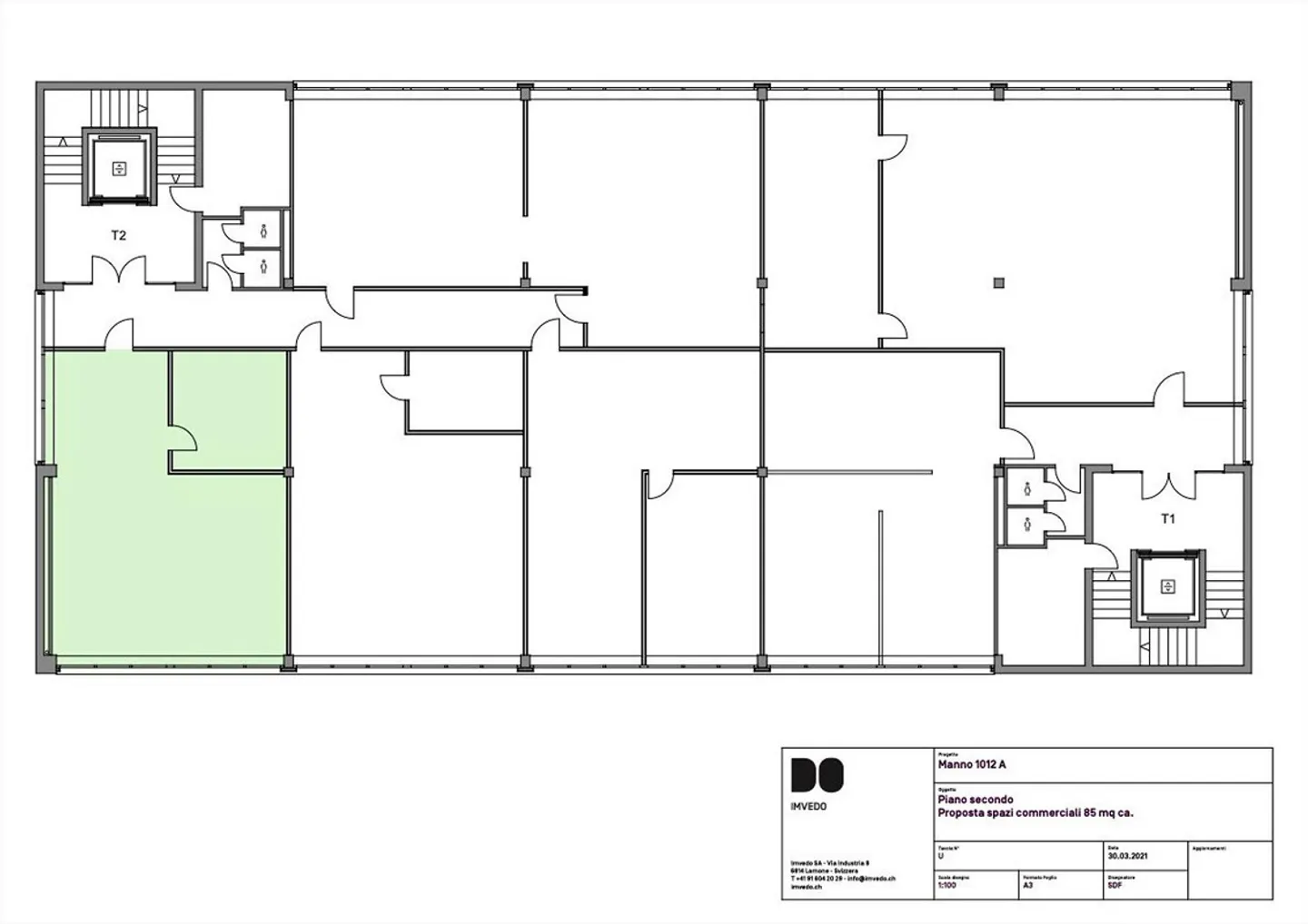 Büros in Manno - 85 oder 152 m² - Foto 4 von 5