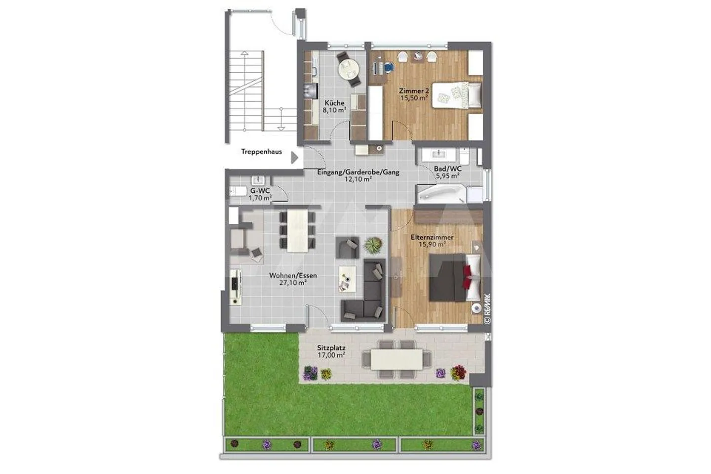 3 ½-ZIMMER-WOHNUNG MIT SONNIGER TERRASSE - Foto 12 von 12