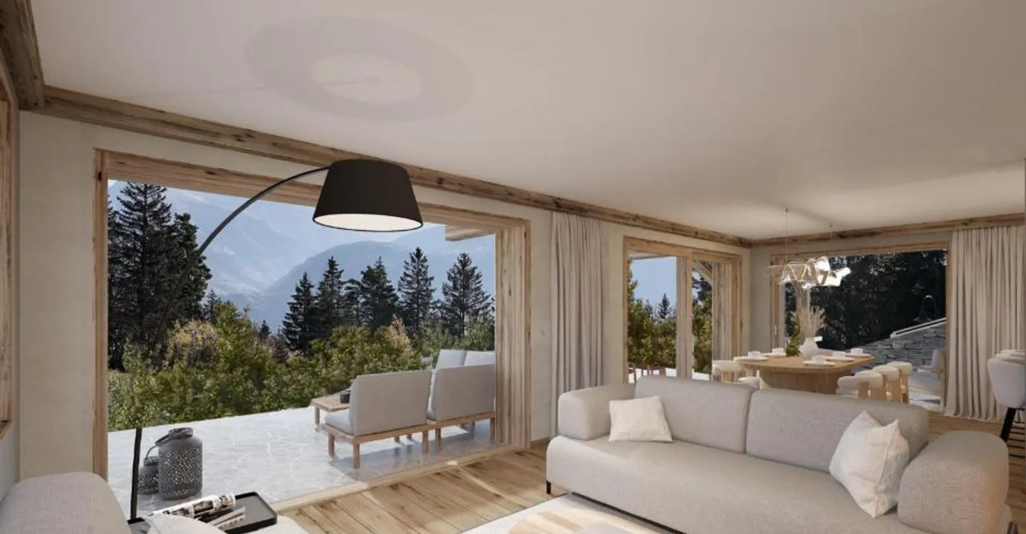 Lussuoso chalet 4,5 locali a Crans-Montana con vista - Foto 2 di 10
