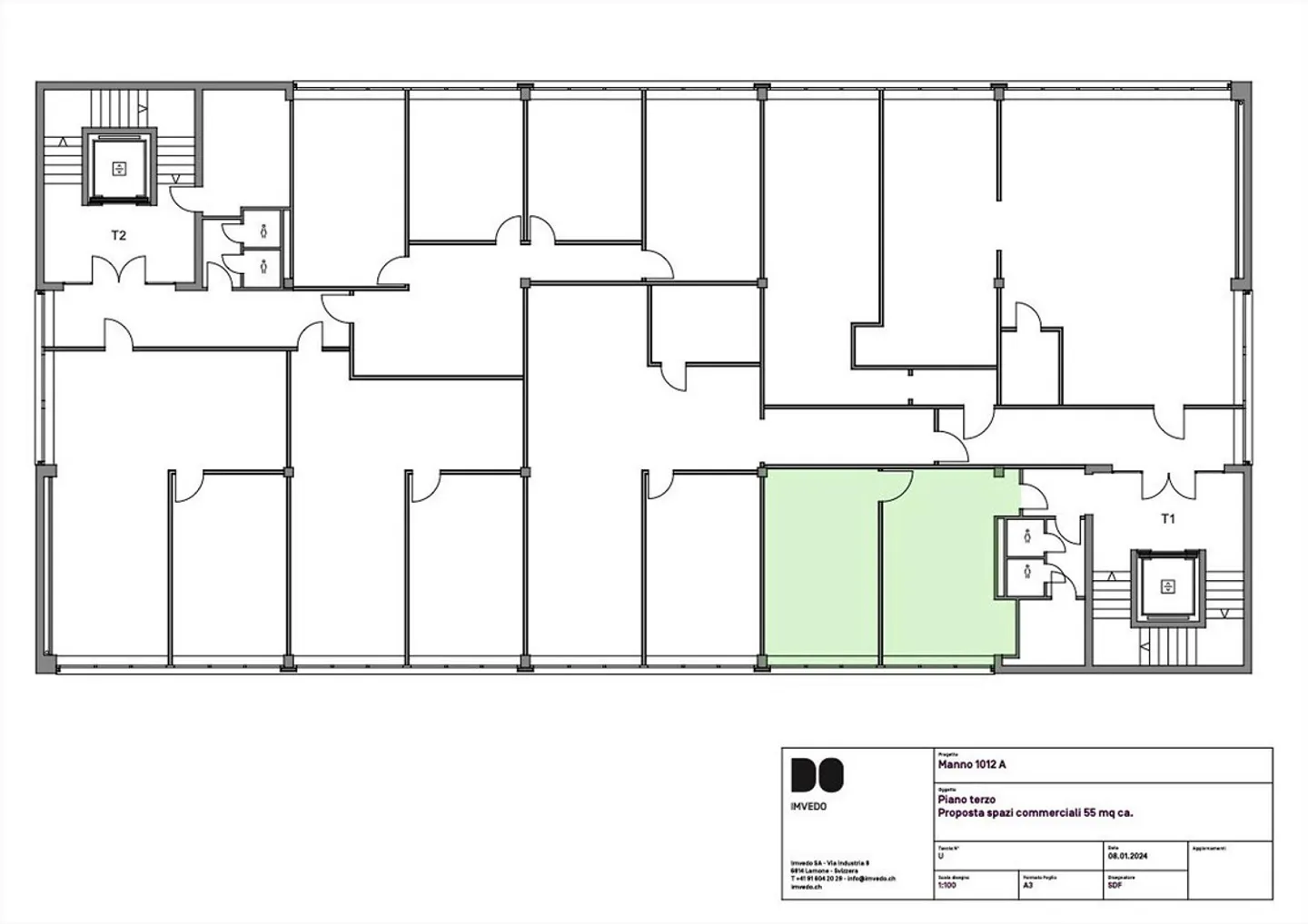 Büros in Manno - 55, 77 oder 110 m² - Foto 3 von 5