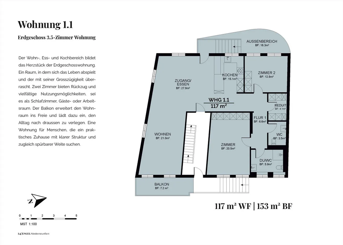 Überbauung Engel, Niederneunforn 3.5 Zimmerwohnung - Photo 3 sur 5