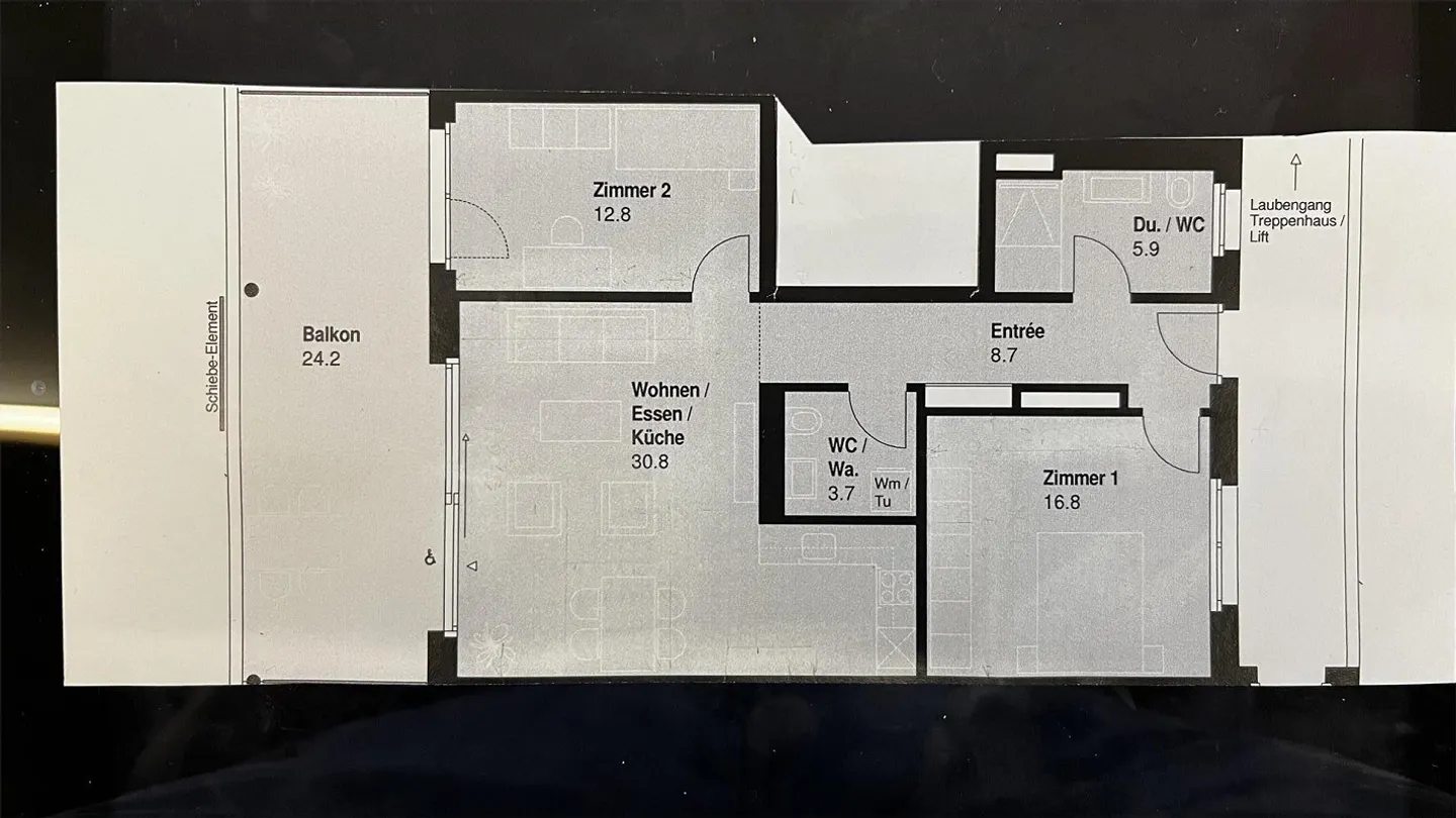 Appartamento soleggiato di 3,5 stanze con grande balcone - Foto 7 di 7