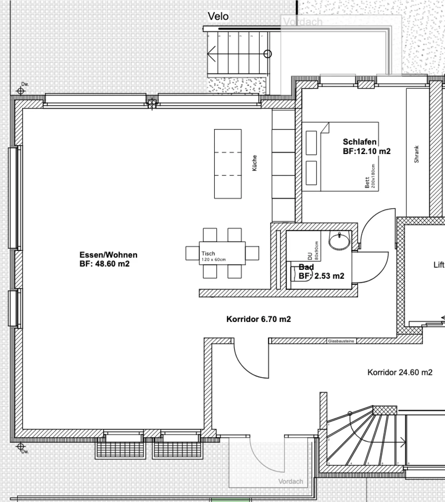 Grenznahe und grosszügige 2½-Zimmer Wohnung im Erdgeschoss - Foto 6 von 7