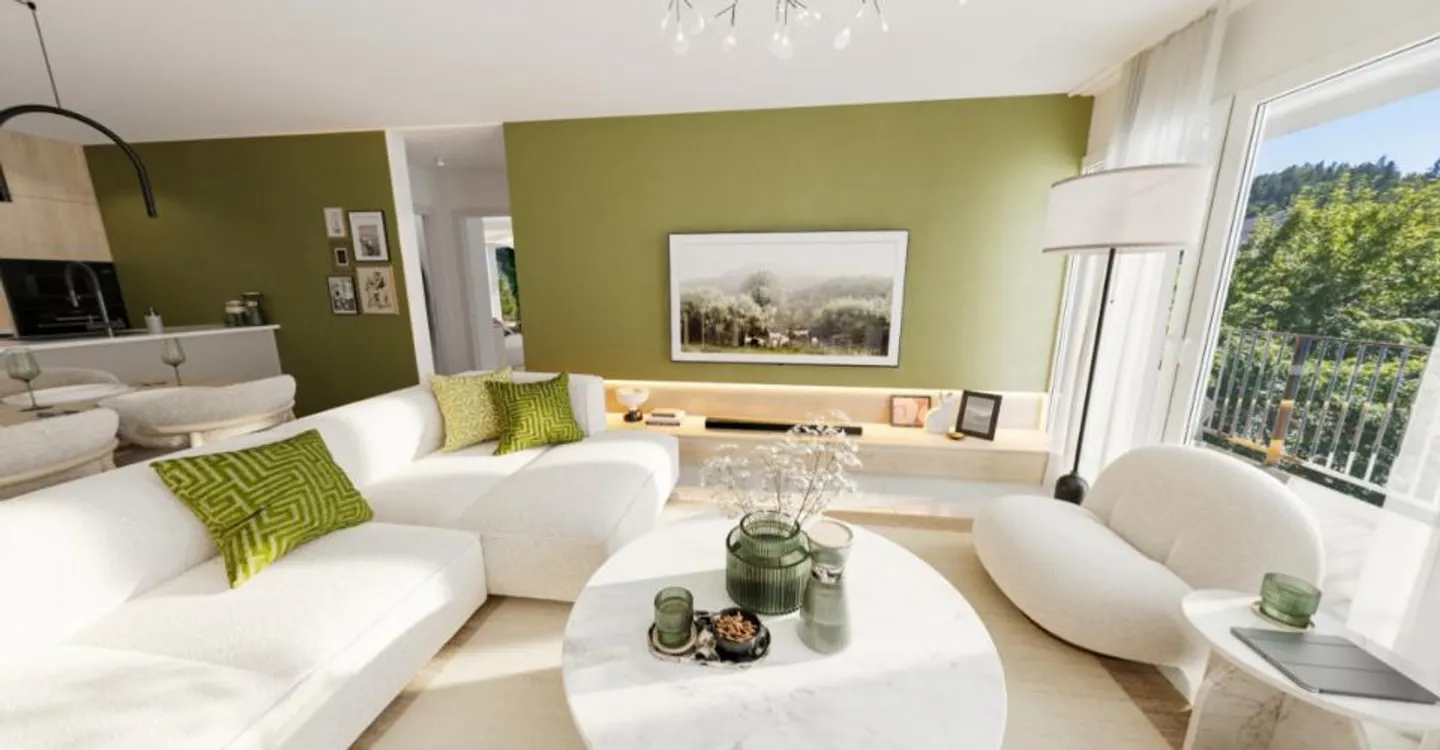 The elegance of a bright and refined setting for this 3.5-room apartment of 98 m² - Photo 3 of 9