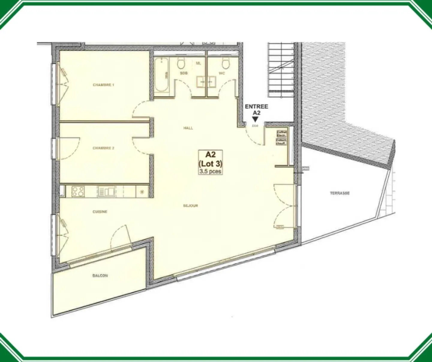 Appartement avec 3,5 pièces et terrasse - Photo 7 sur 7