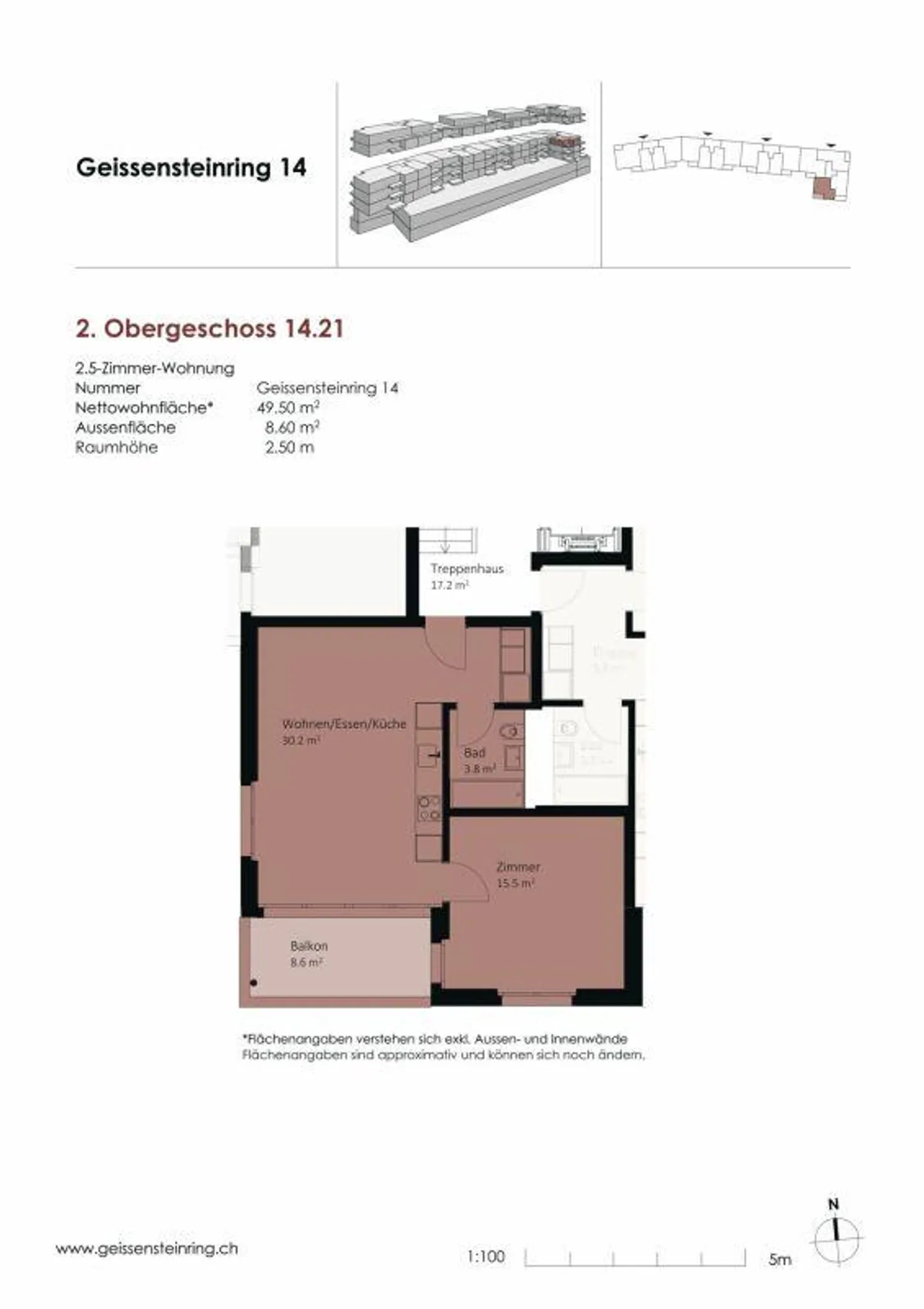 Moderno appartamento di 2,5 stanze nella Neustadt di Lucerna - Foto 5 di 8