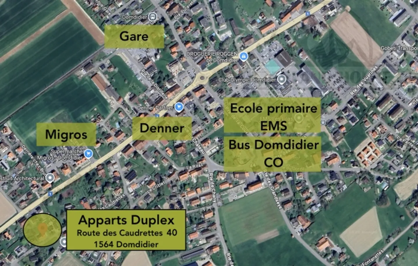 «Magnifico duplex indipendente 4,5 pcs a Domdidier vicino ai servizi» - Foto 9 di 10
