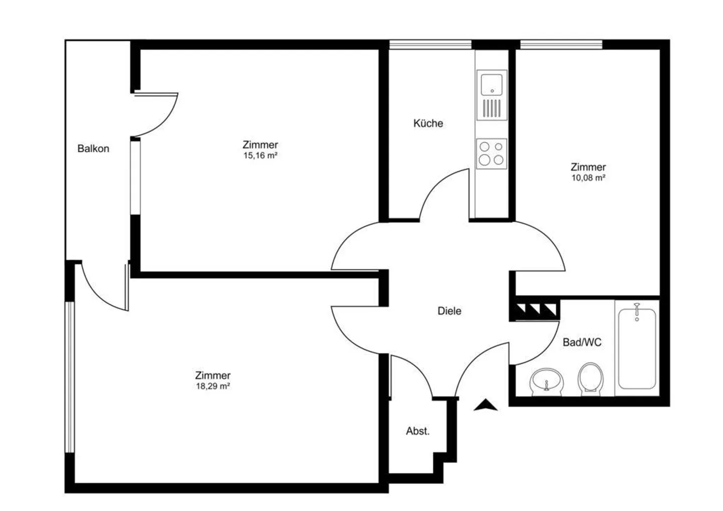 Central Apartment in a Quiet Location - Photo 4 of 4