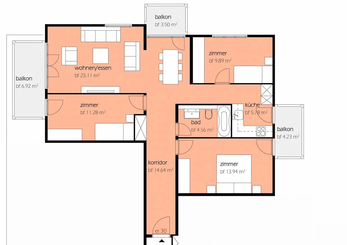 Vivere moderno con 3 balconi - Foto 6 di 6