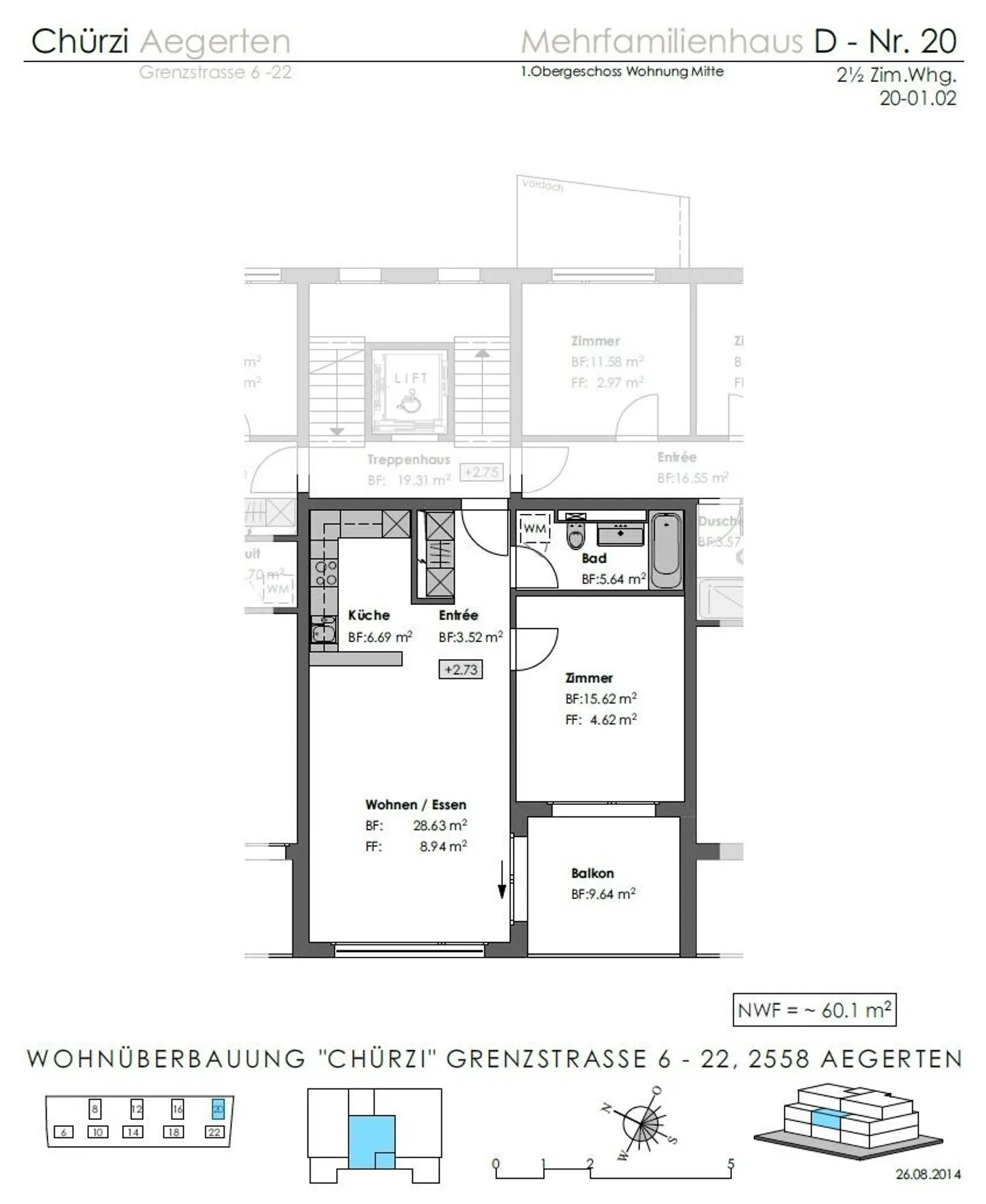Moderno appartamento di 2,5 stanze di 60 m² al 1° piano - Foto 6 di 6
