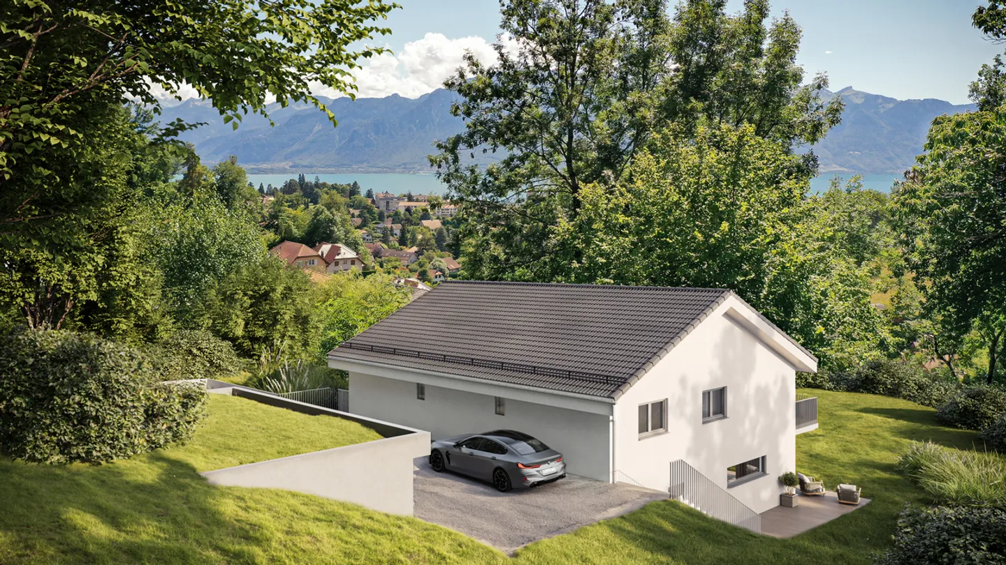 Villa a schiera nuova con vista lago - Foto 2 di 6