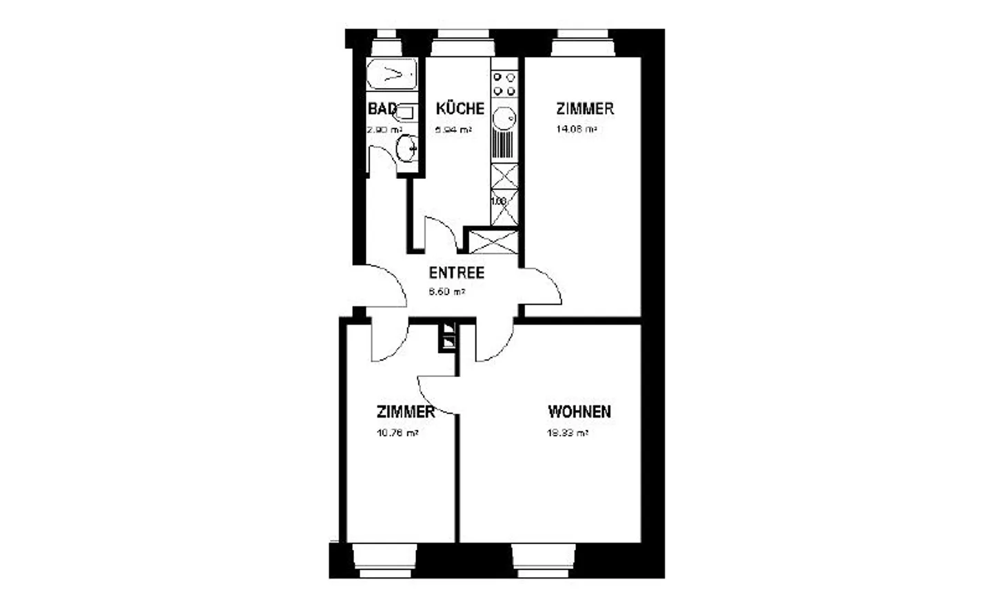 Appartement au rez-de-chaussée dans la Neustadt de Lucerne - Photo 5 sur 5