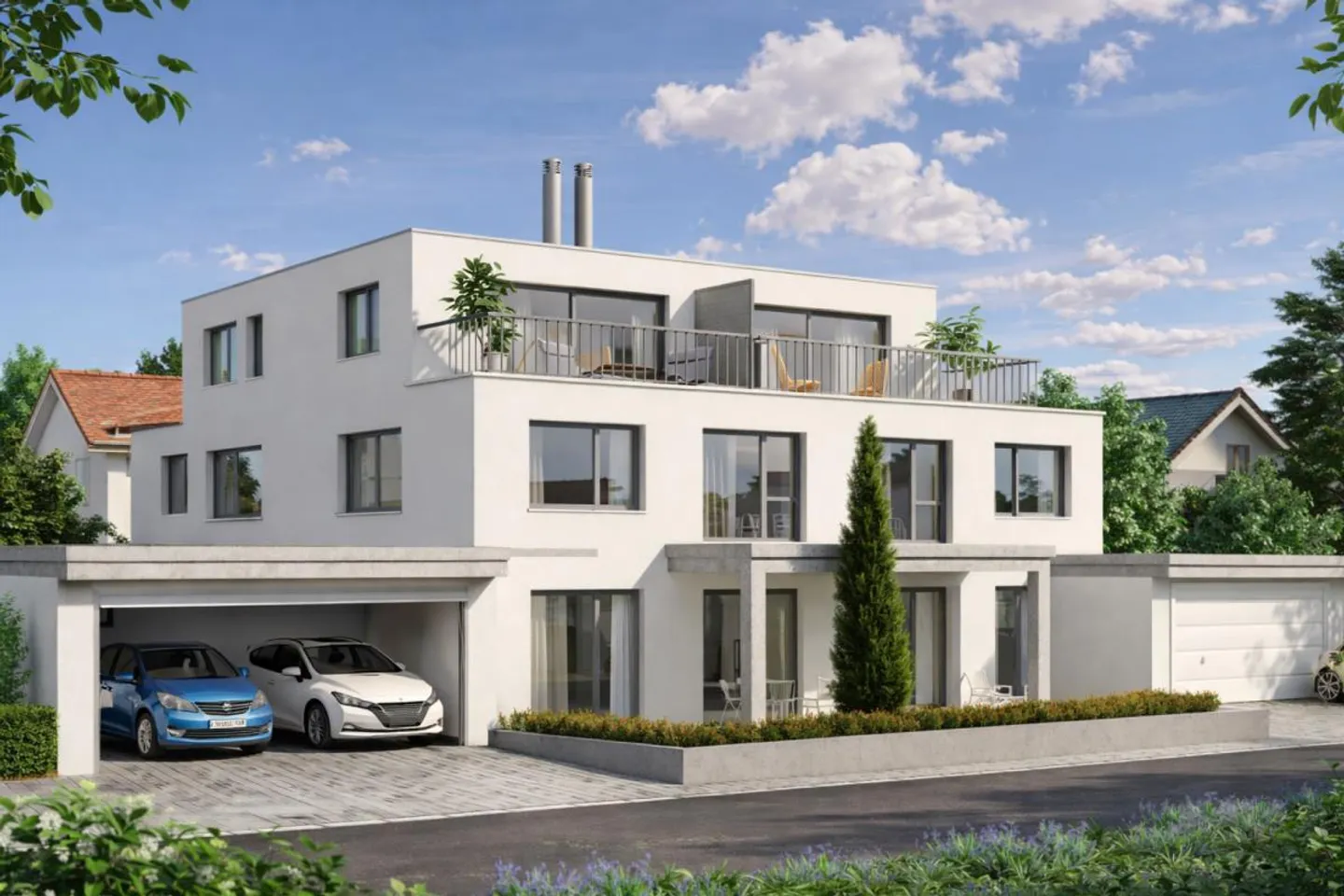 Modernes Doppelhaus mit Terrasse - Foto 1 von 6
