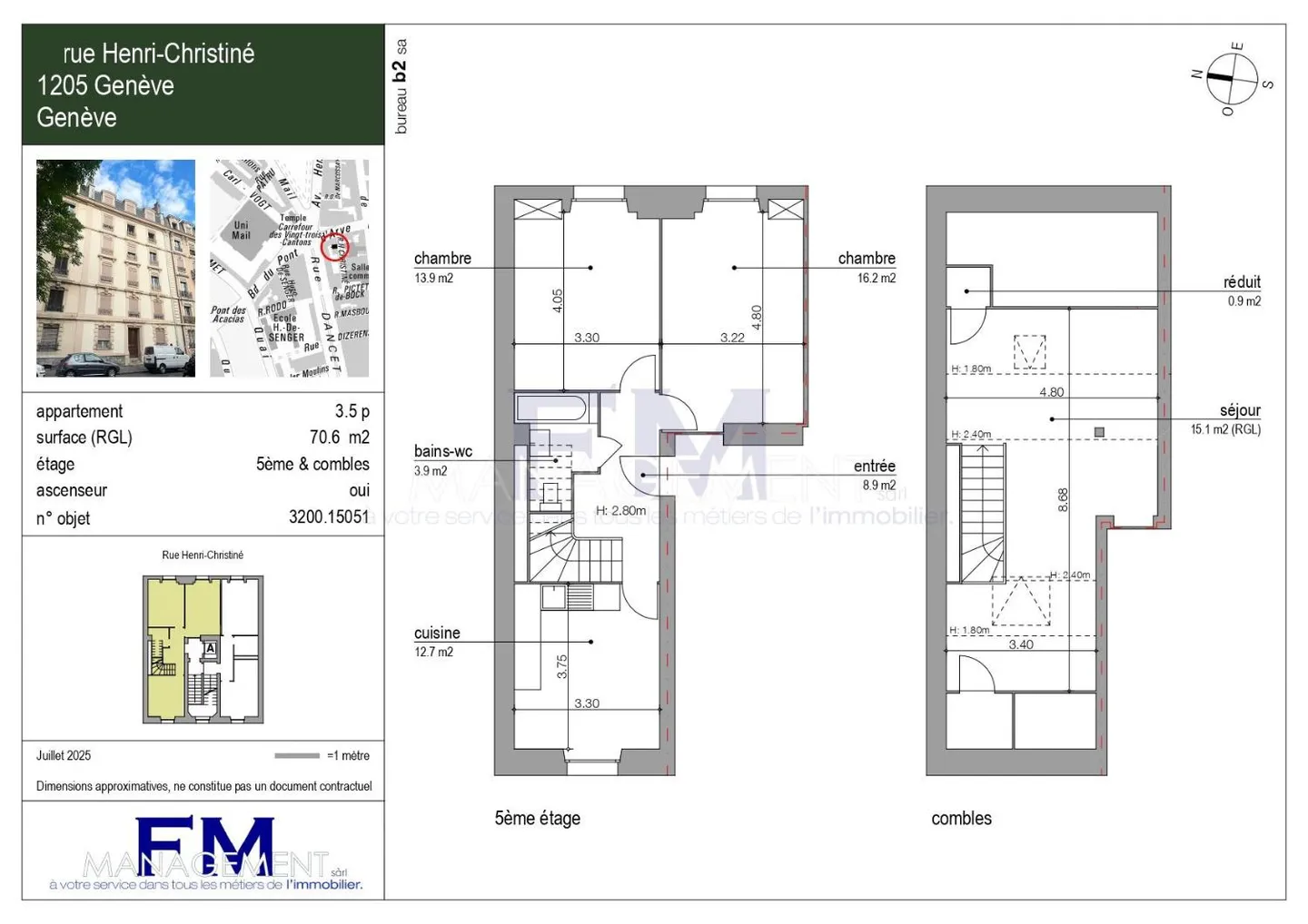 Duplex Élégant à Plainpalais - Photo 6 sur 6