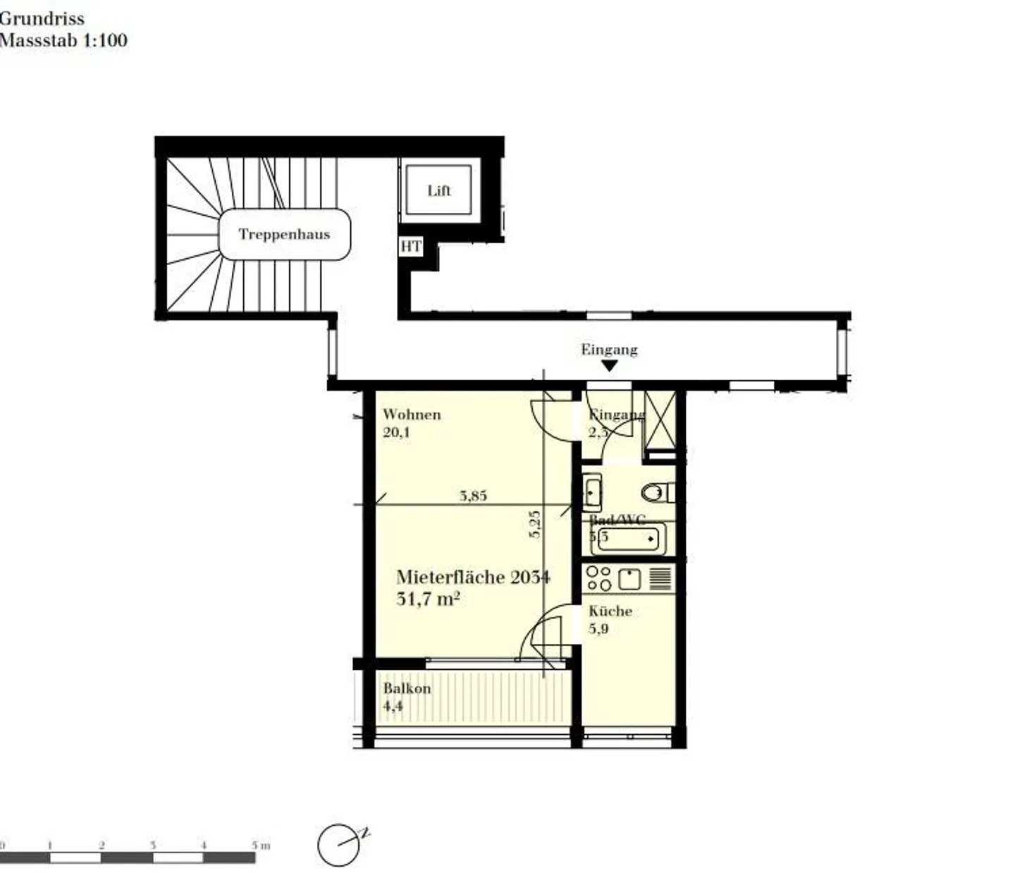 Moderne Wohnung im Stadtzentrum - Foto 5 von 6