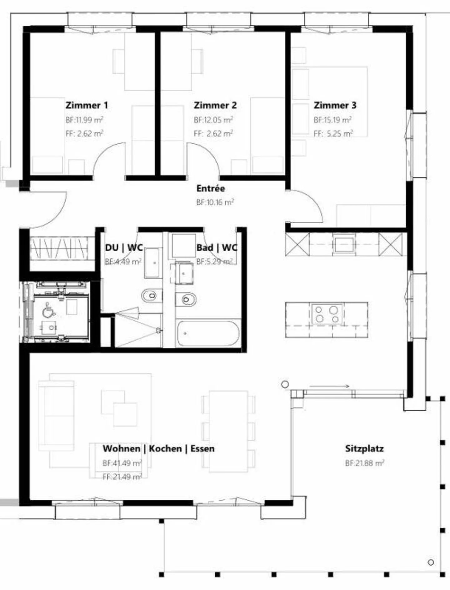 Appartement moderne au rez-de-chaussée près du lac cherche de nouveaux locataires - Photo 12 sur 13