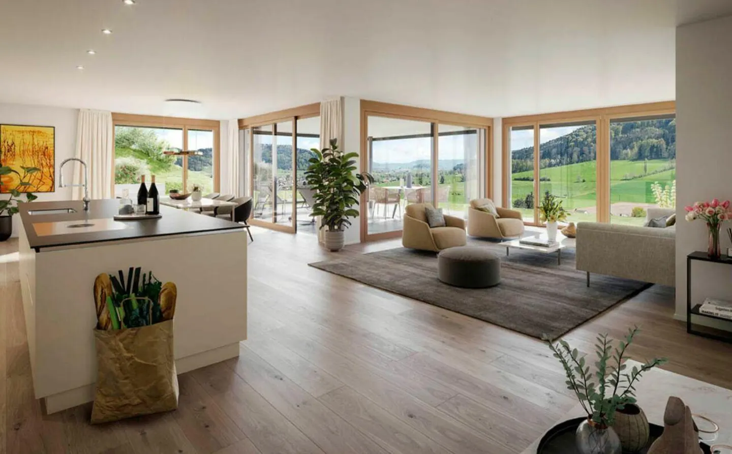 Vista panoramica da sogno sull'Alpstein con Säntis e Churfirsten - Casa a terrazza di 5,5 stanze - Foto 2 di 14