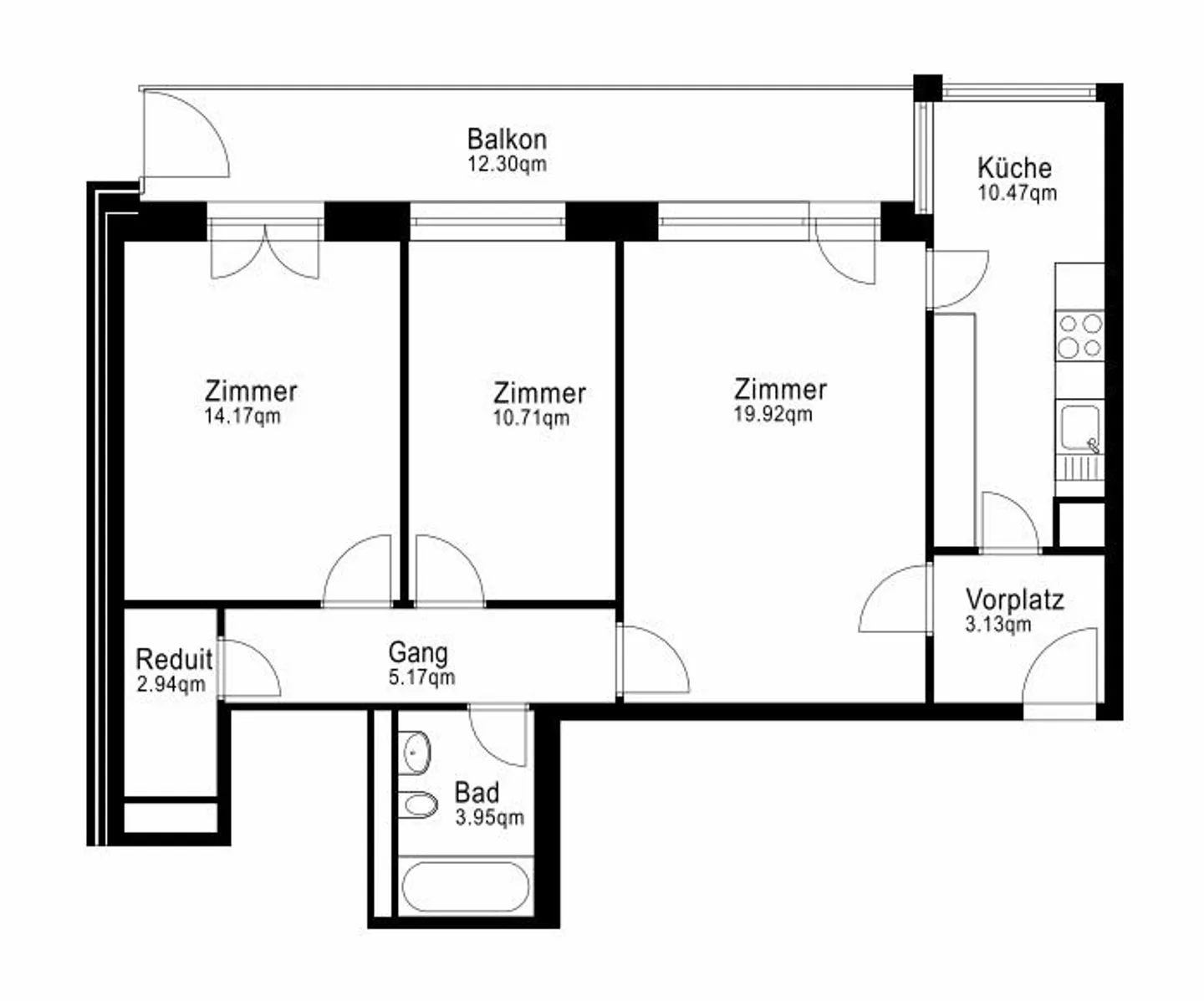 3.5-room apartment for rent in the Lehenmatt district! - Photo 7 of 7