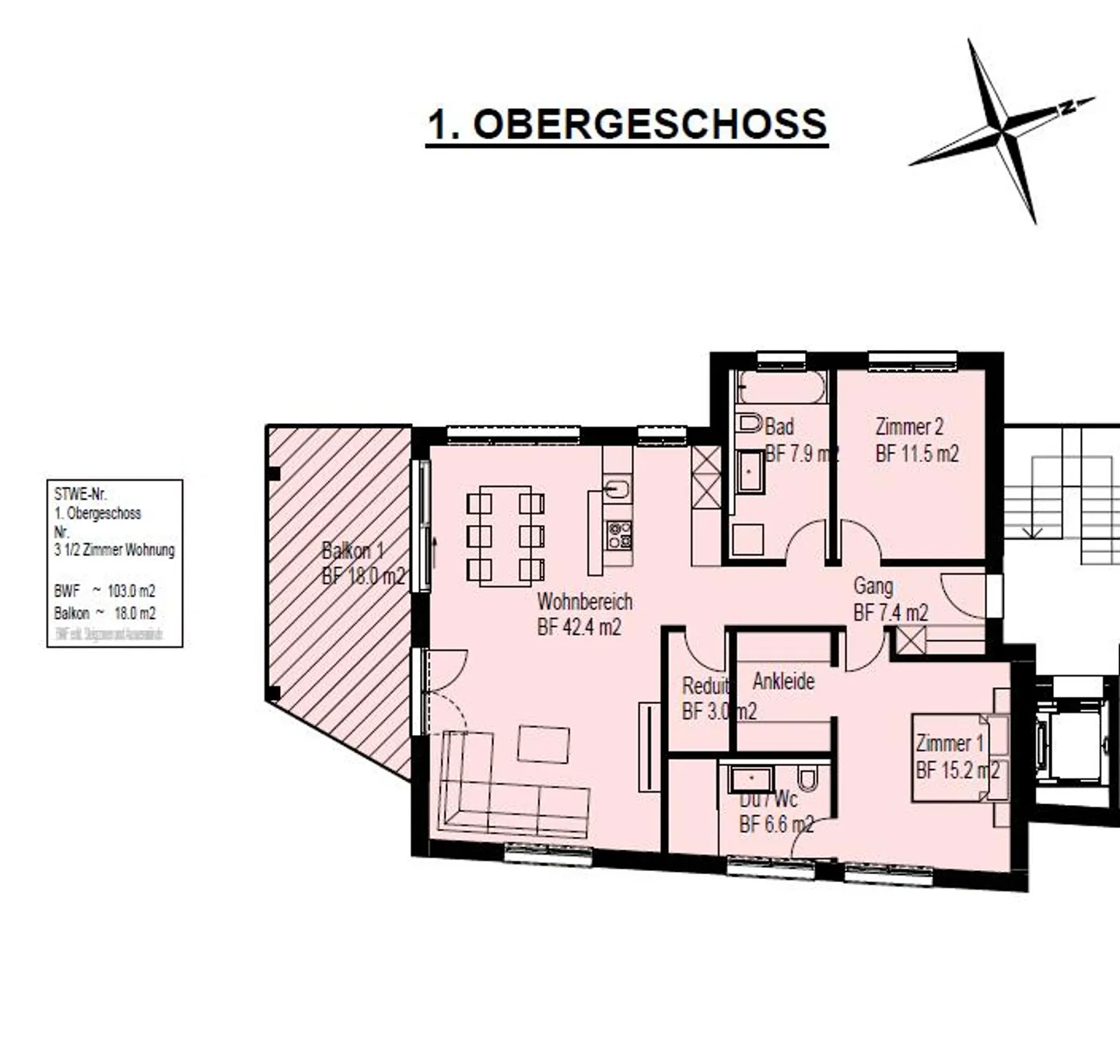 Exklusiver Neubau: 3.5 Zimmerwohnung im Obergeschoss - Photo 9 sur 9