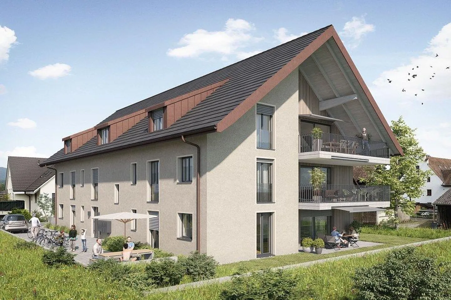 "Dorfperle" im Zentrum: noch 4 attraktive Wohnungen mit individuellem Innenausbau - Foto 1 von 11