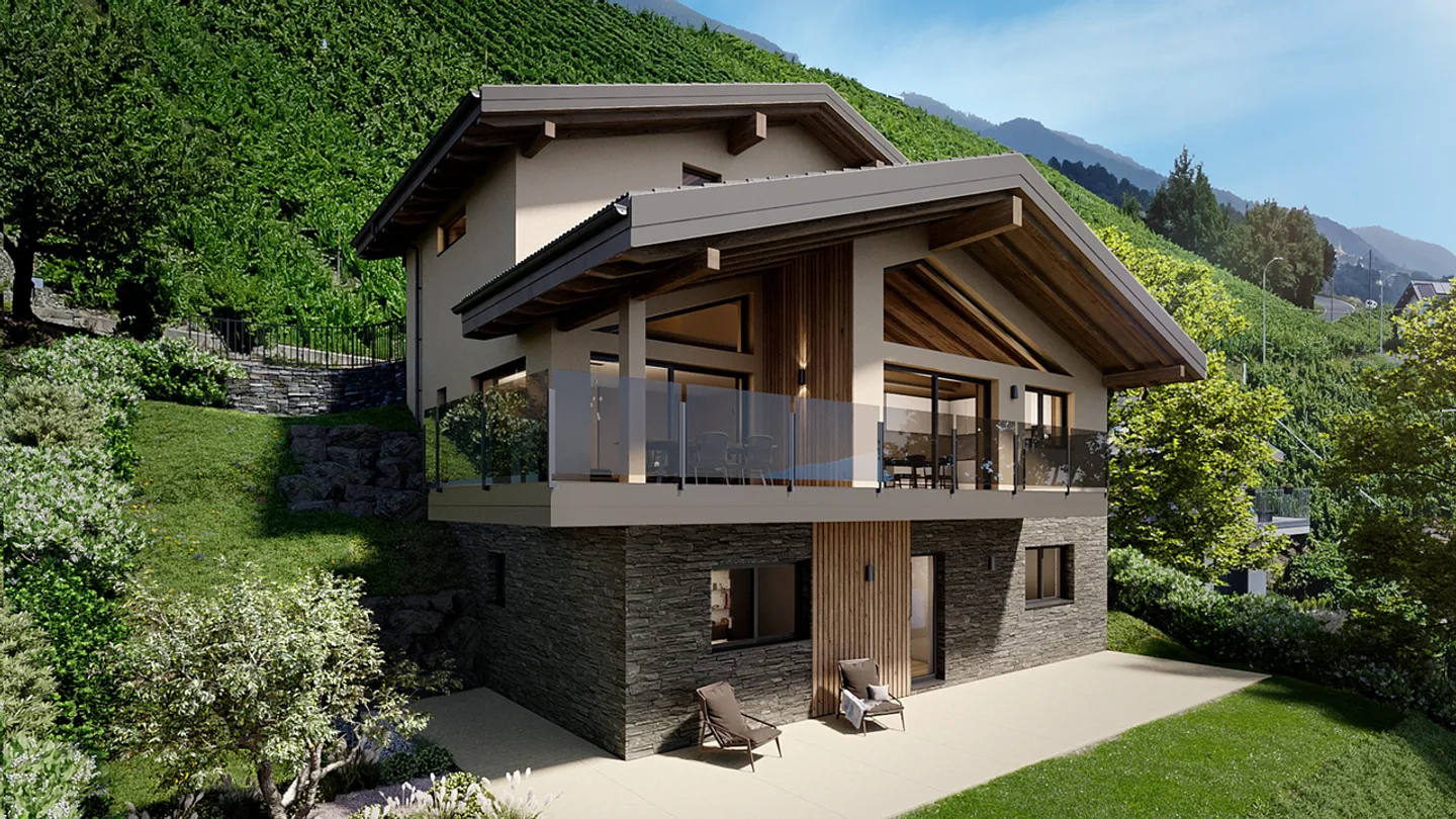 À vendre : Magnifique villa de 5,5 pièces à Ayent - Photo 1 sur 5