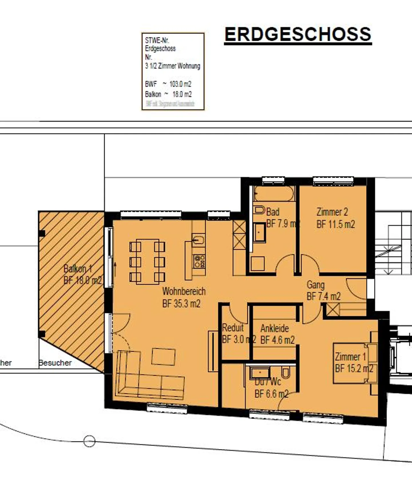 Exklusiver Neubau: 3.5 Zimmer Wohnung mit Balkon - Photo 8 sur 8
