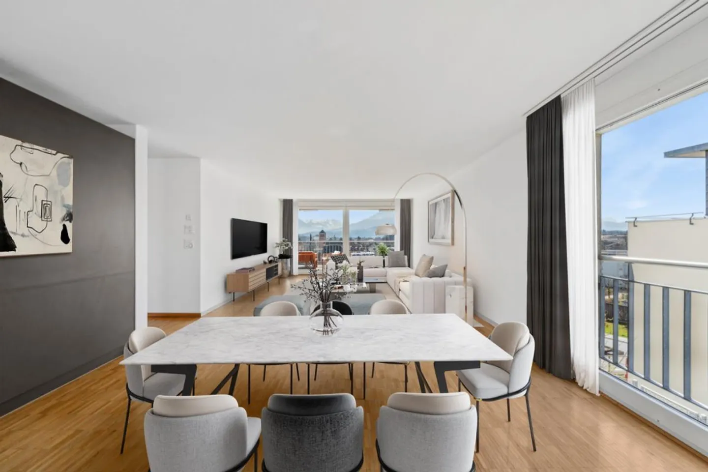 Moderno appartamento di 4,5 stanze con grande terrazza a Rothenburg - Foto 3 di 9