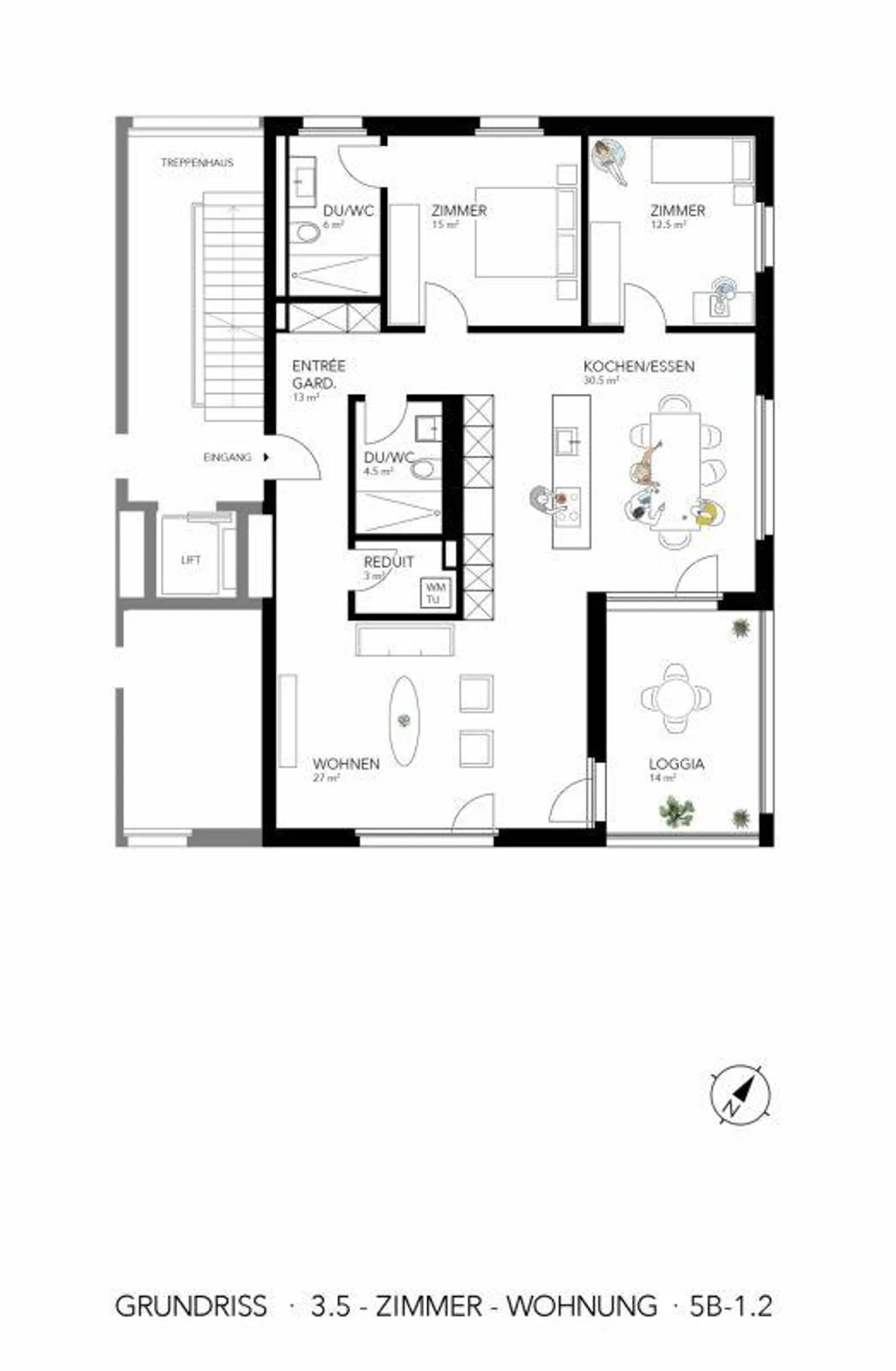 Exklusive 3.5-Zimmer-Wohnung im Erstbezug mit traumhaftem Rigi-Panorama - Foto 10 von 10