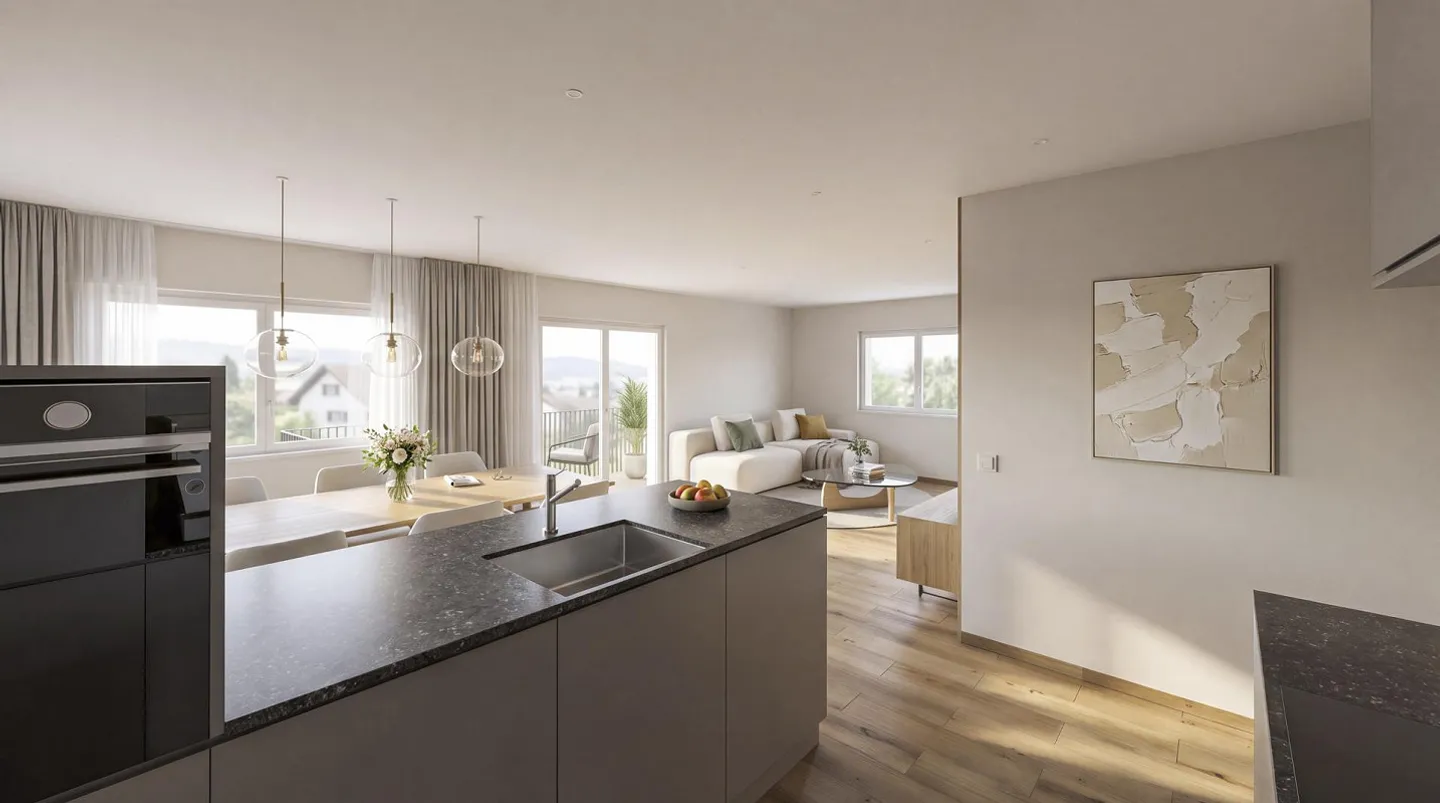 Exklusiver Neubau: 3.5 Zimmer Wohnung im Obergeschoss - Photo 3 sur 9