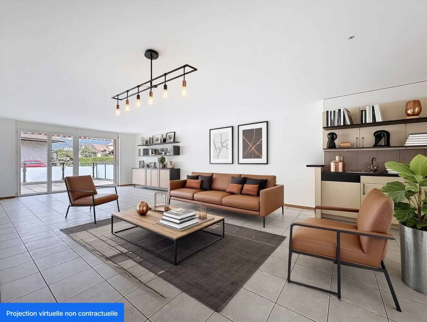 Appartement spacieux de 4,5 pièces avec terrasse - Photo 3 sur 9