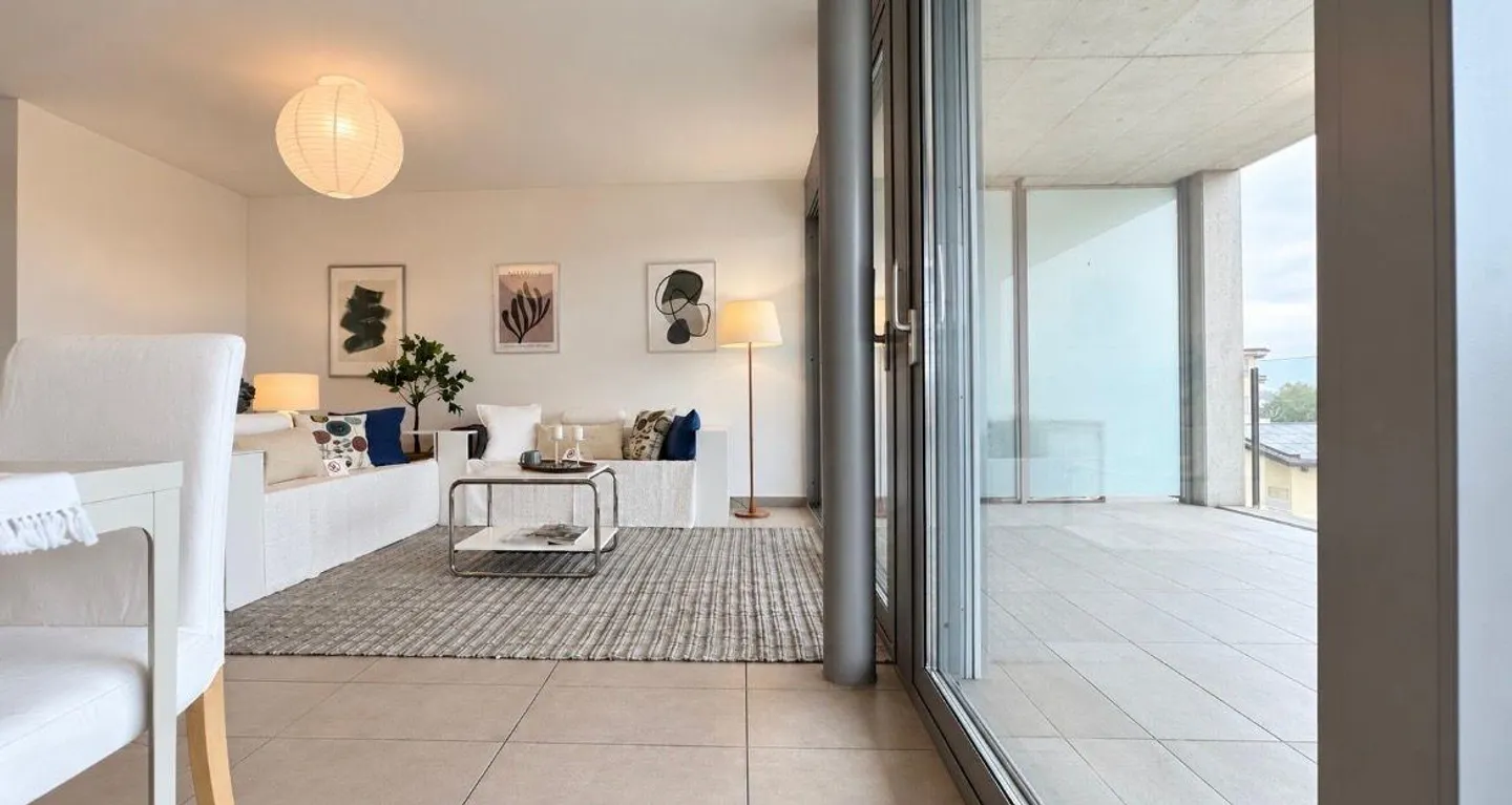 Gravesano - elegantes 2,5-Zimmer-Apartment mit großer Panoramaterrasse - Foto 14 von 27