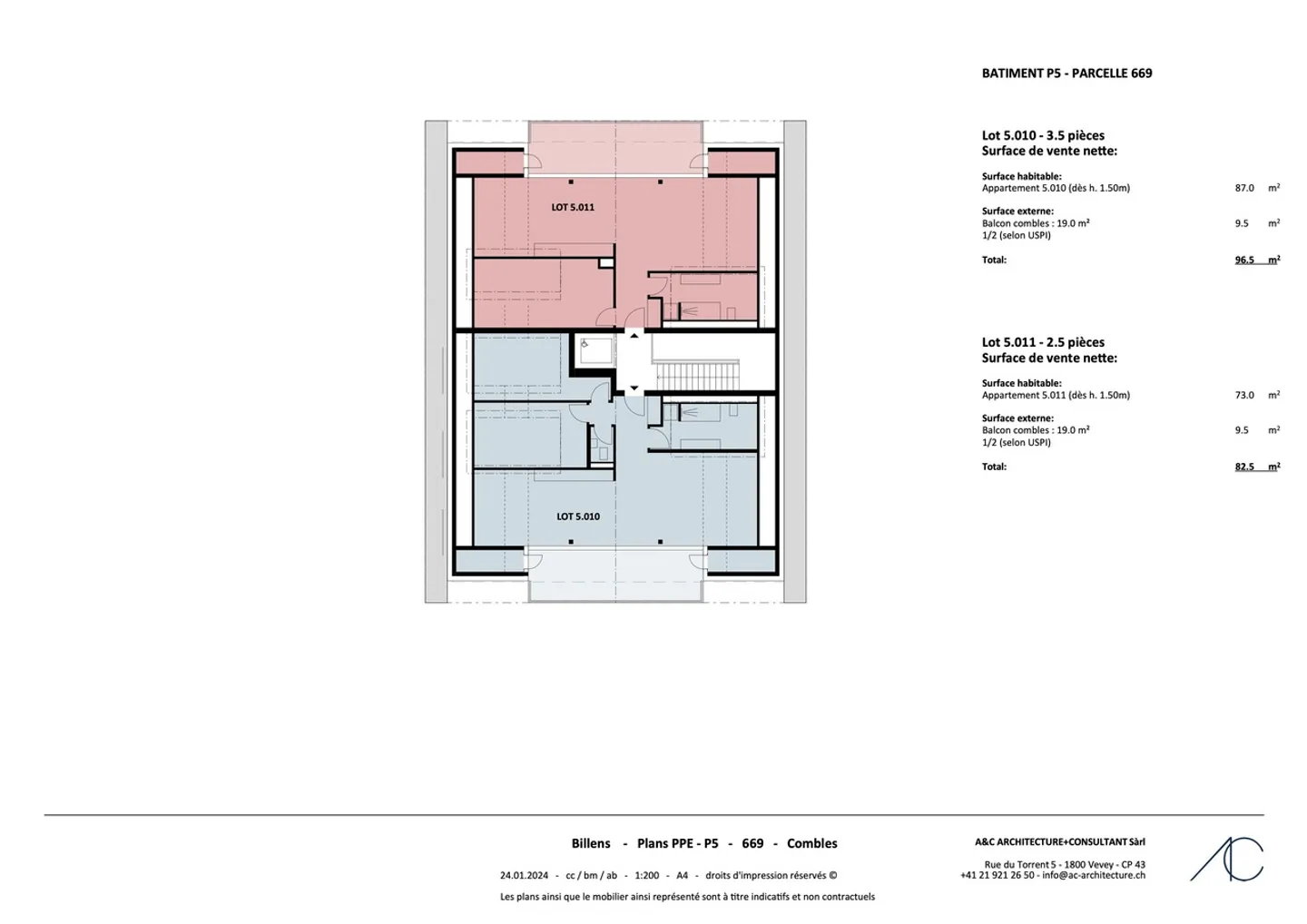 Dernier étage 3.5 pièces - Photo 4 sur 4