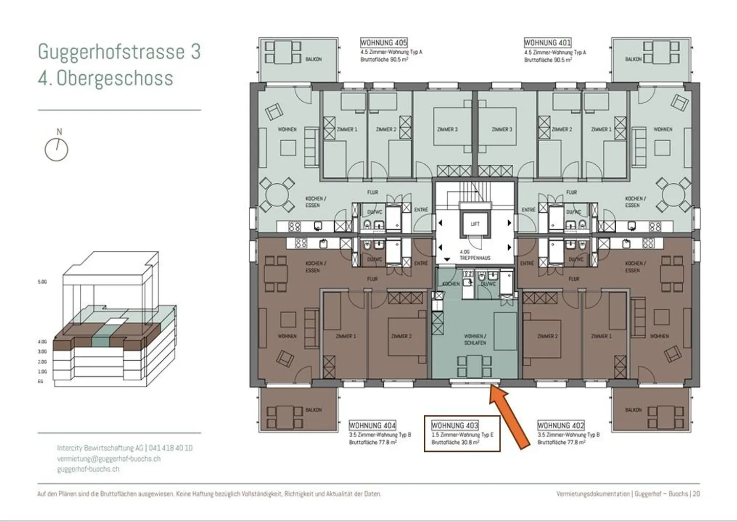 Appartamento moderno 1.5 locali, 30.8 m², disponibile immediatamente - Foto 7 di 7