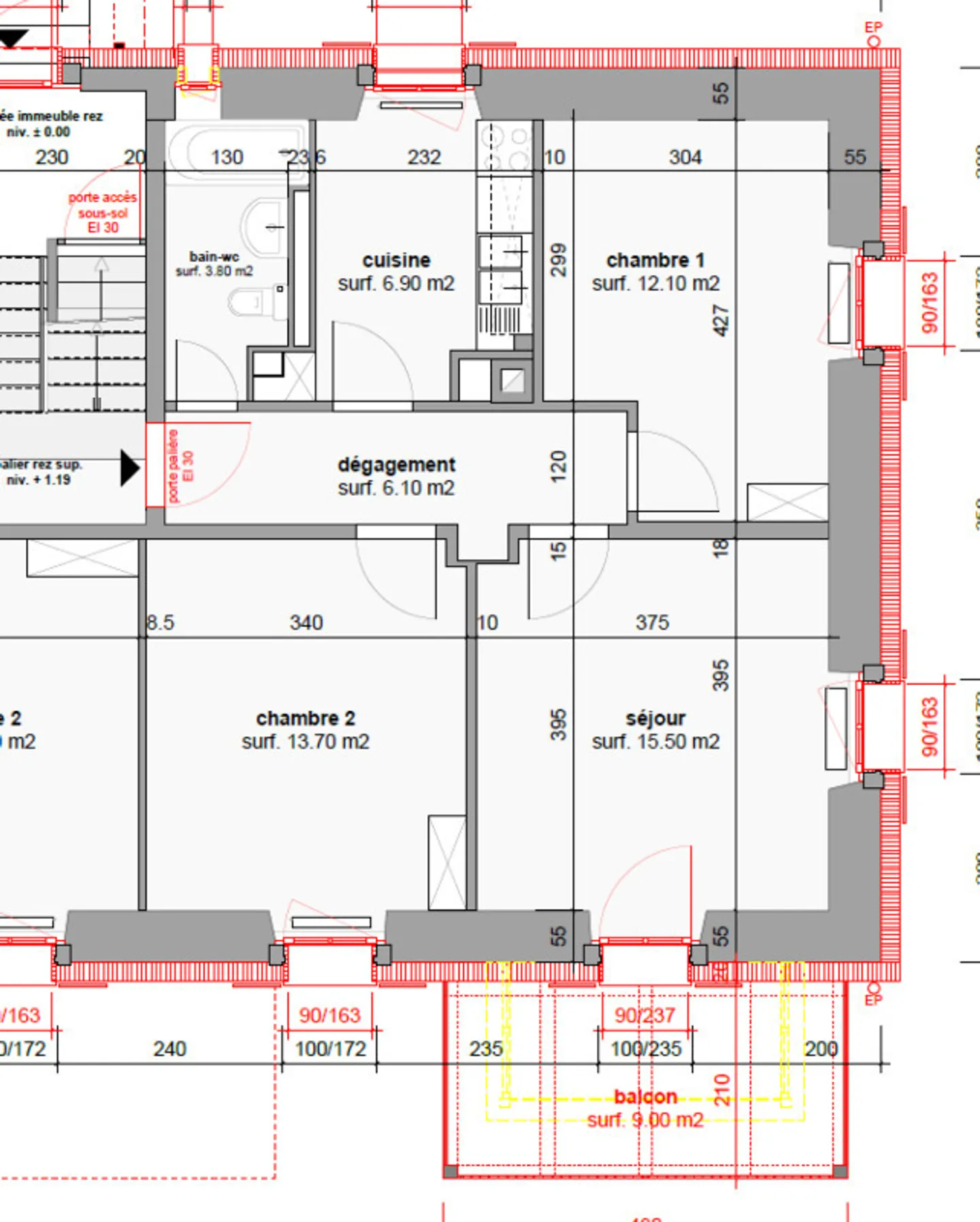 Appartement de 3 pièces avec vue sur le lac - Photo 11 sur 11