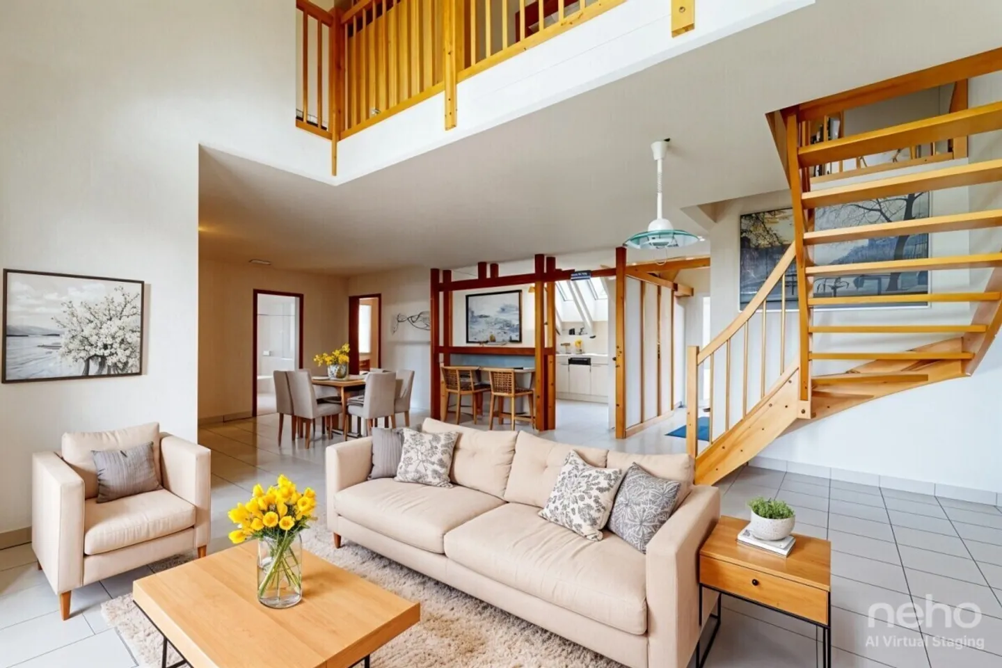 Appartement en duplex avec beaucoup d'espace et vue sur la verdure - Photo 4 sur 12
