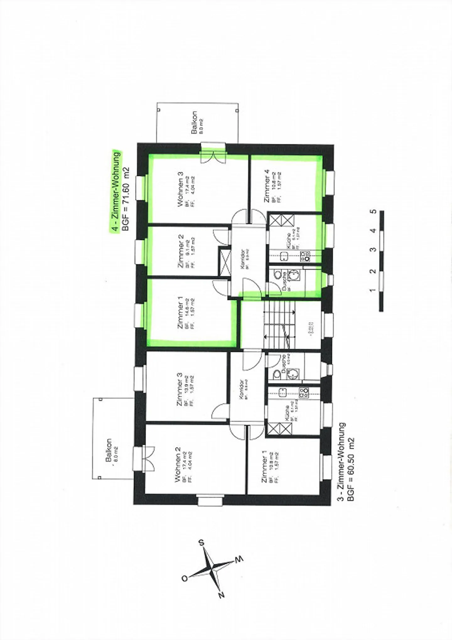 Bellissimo appartamento di 4 stanze, centralmente situato con grande balcone - Foto 8 di 8