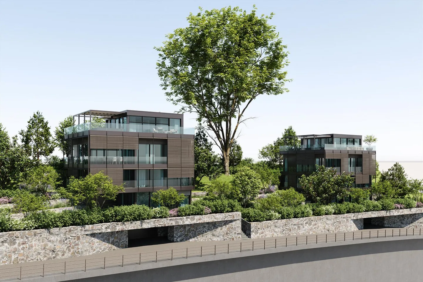 Terrain à bâtir dans la ville de Lucerne avec projet de villa approuvé - Photo 1 sur 5