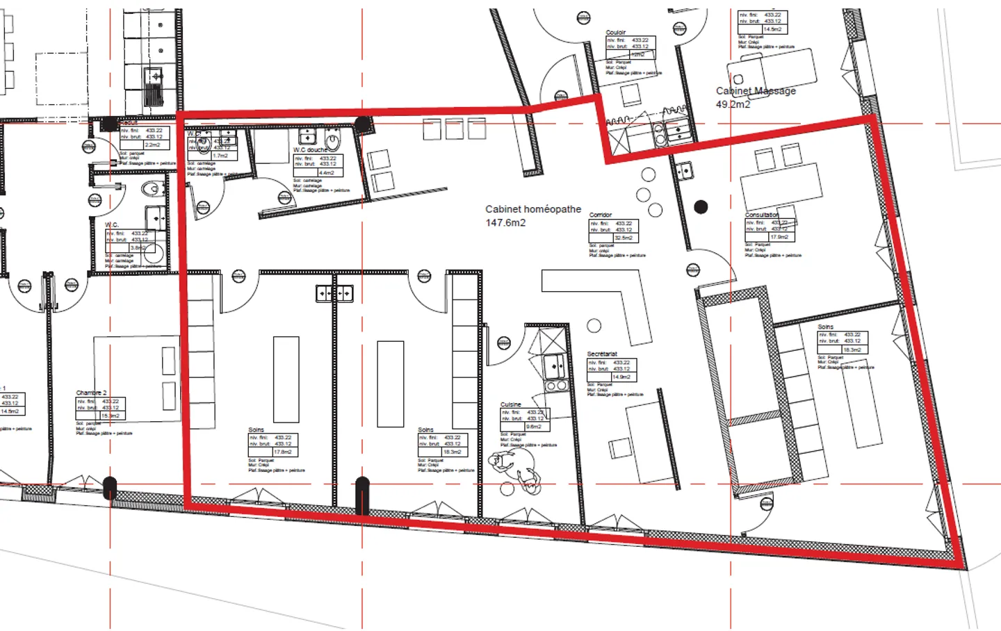 Offices for rent - 145 m² in the city center - Photo 10 of 10