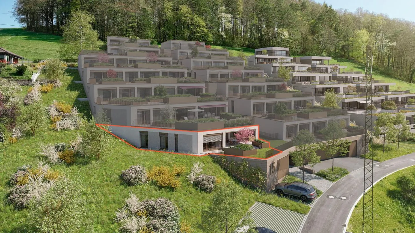 Neubauprojekt "Dorfblick" - Terrassenhaus an Hanglage - Foto 1 von 5