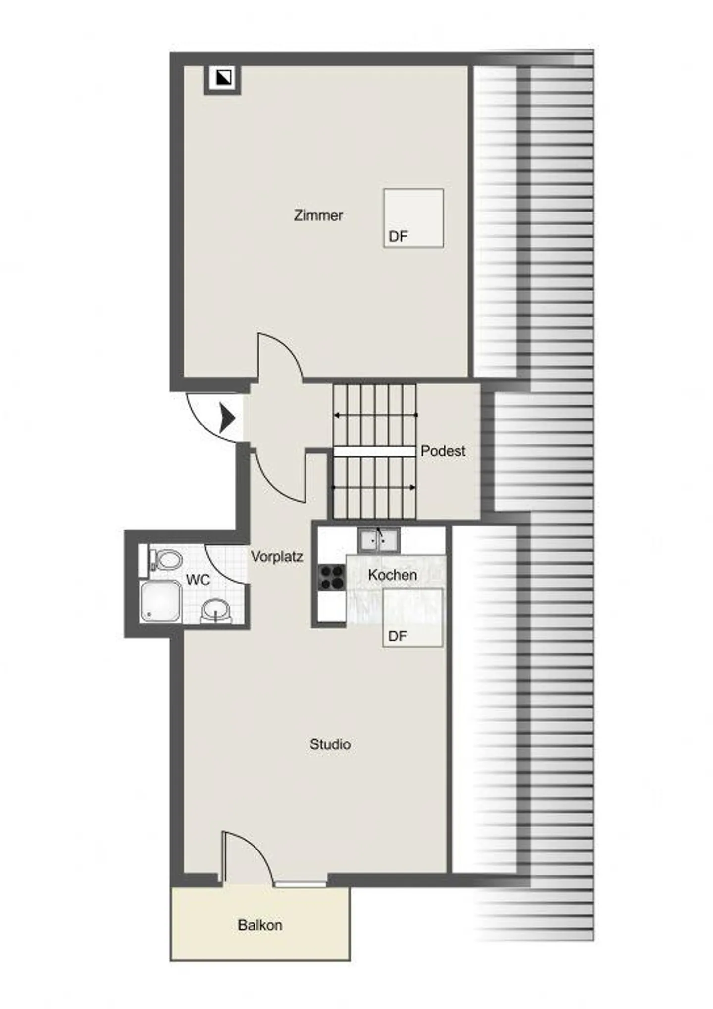 Sonnige Wohnung mit Balkon - Foto 2 von 8