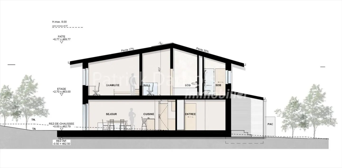 Semi-Detached Villa 4.5 Rooms in St-Maurice - Photo 11 of 13