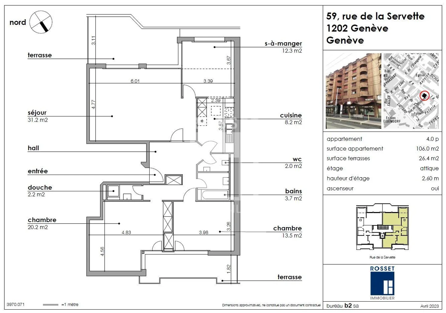 Große 4-Zimmer-Wohnung im Dachgeschoss von ca. 106m2 mit Terrasse - Foto 3 von 3