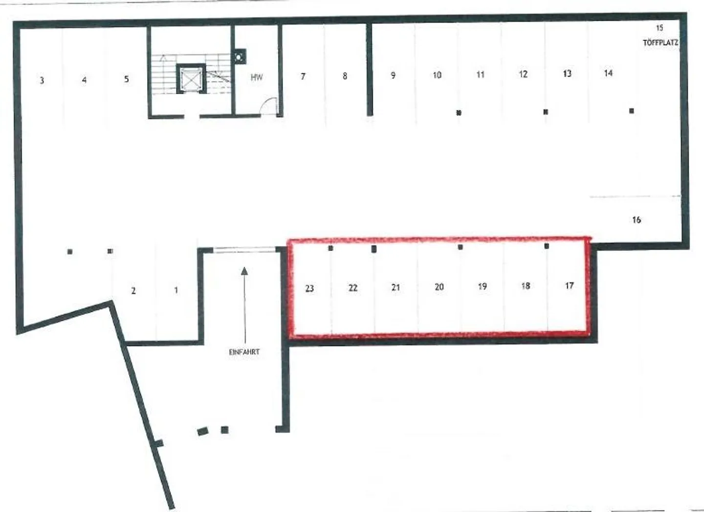 Parking space in underground garage central - Photo 2 of 2