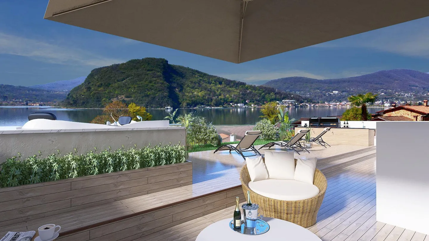 Villa di nuova costruzione esclusiva, vista lago, piscina, spiaggia, 2° residenza - Foto 1 di 8