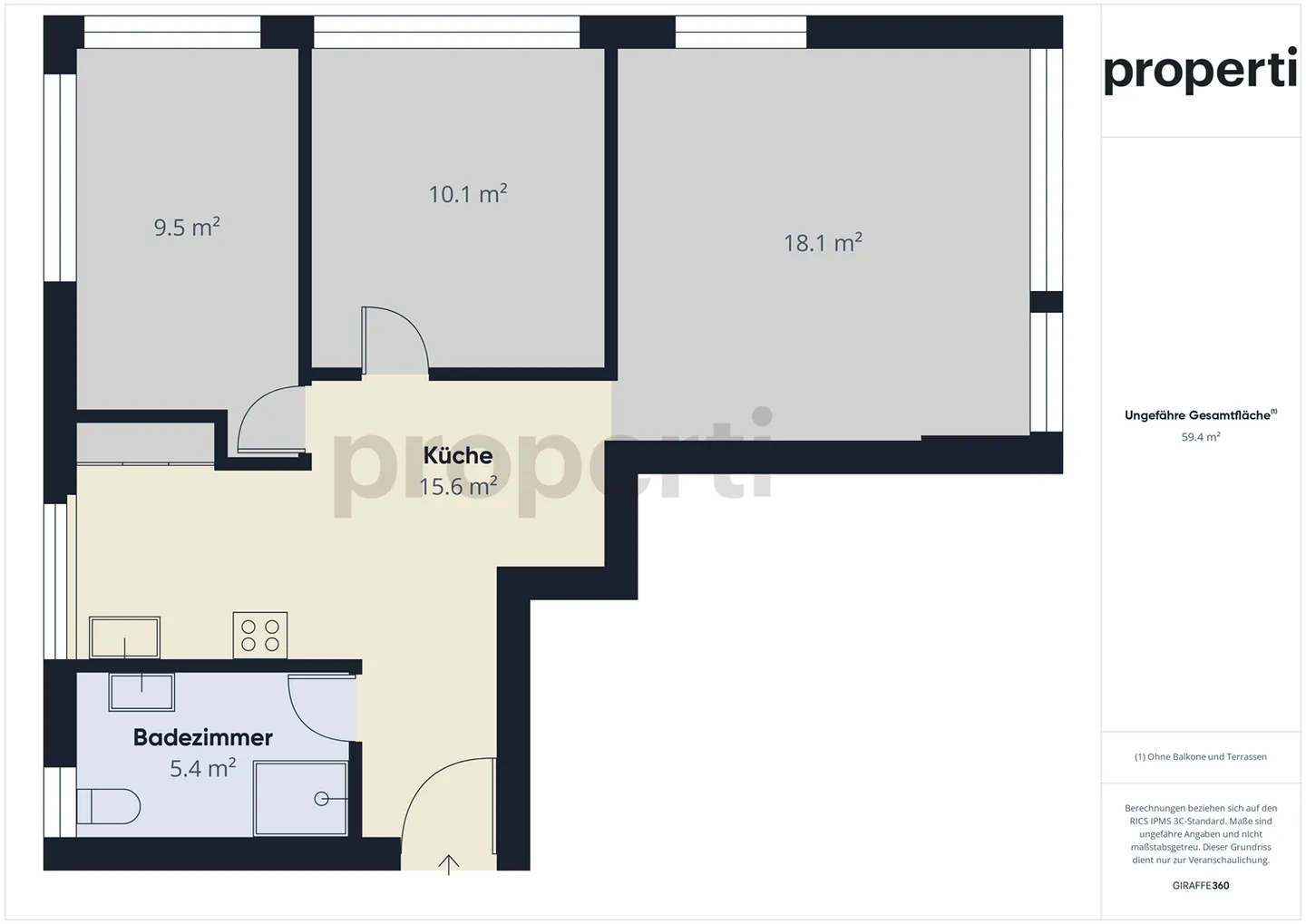 3.5 Room Apartment - Photo 8 of 9