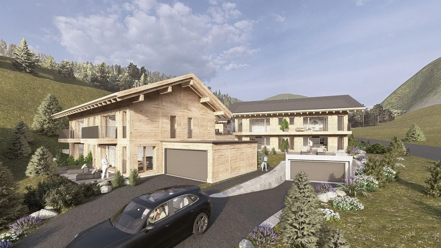 Maison semi-détachée de 5,5 pièces comme résidence principale de haute qualité (3C) à Davos Wiesen - Photo 1 sur 7