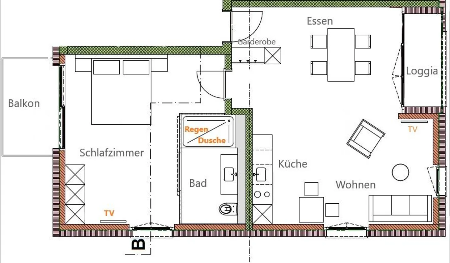 Appartement 2.5 pièces DELUXE dans le Boardinghouse - Photo 8 sur 8